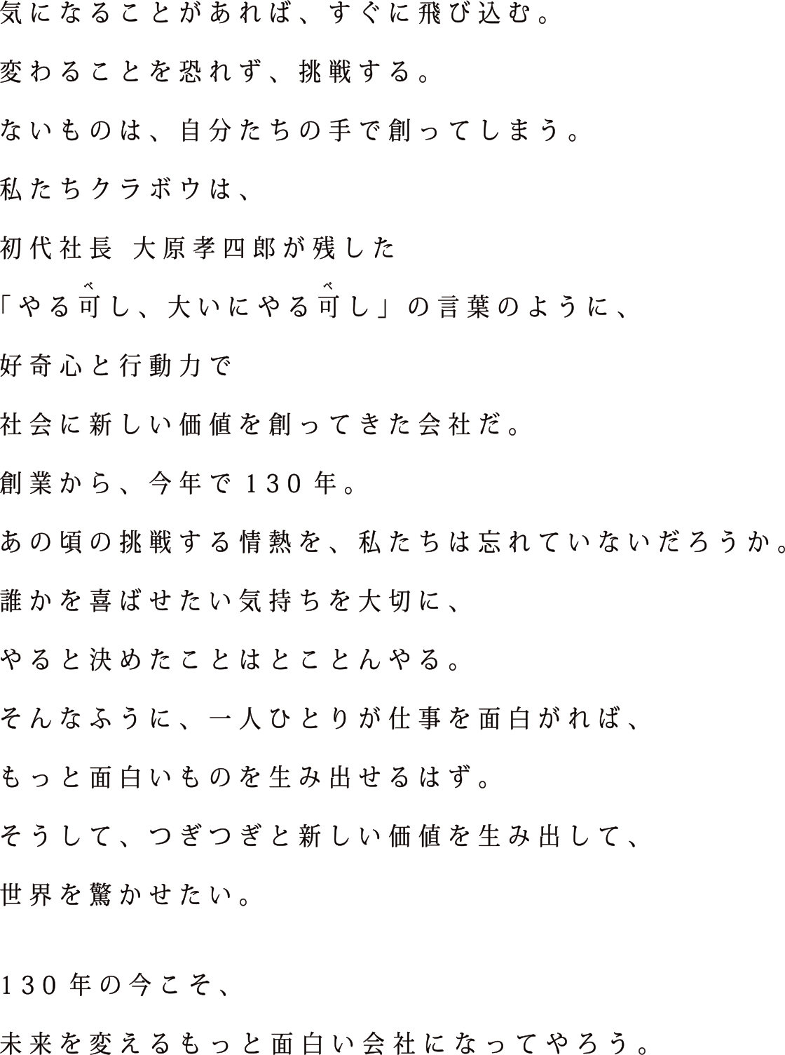 Kurabo 130周年特設サイト