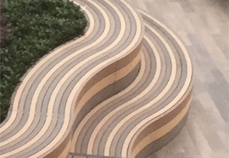 Curved bench