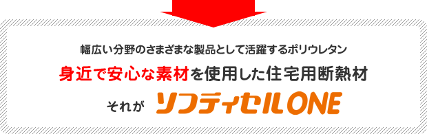 身近で安心な素材を使用した住宅用断熱材　それがソフティセルONE