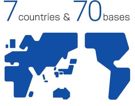 Number of bases and country locations